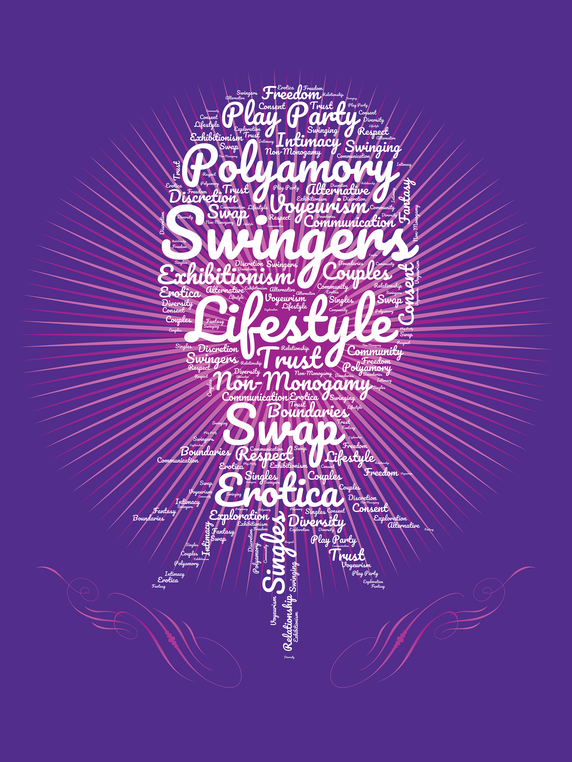 Pineapple Shape Swingers Word Cloud product image (2)