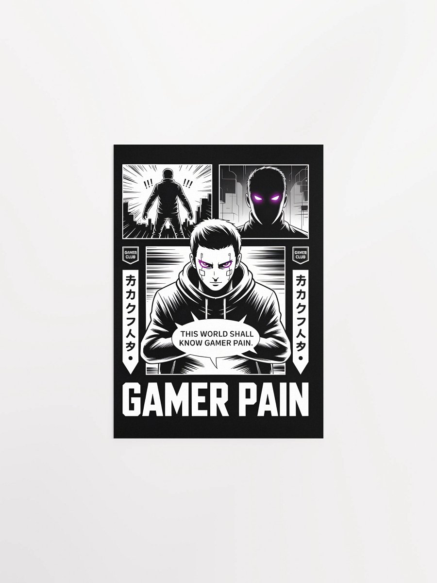 Gamer Pain Monochrome Poster product image (4)