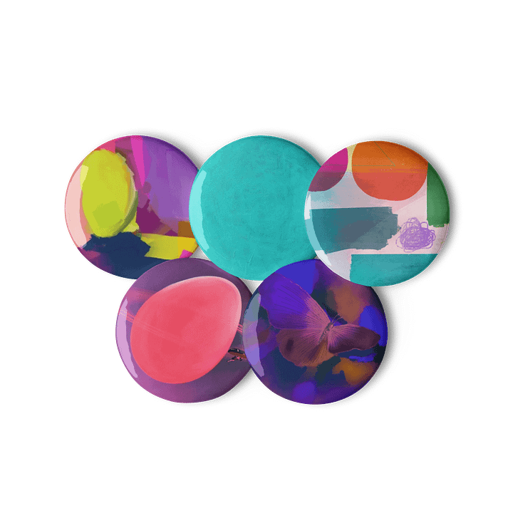 Ethereal Abstract Art Pin Buttons Set product image (2)