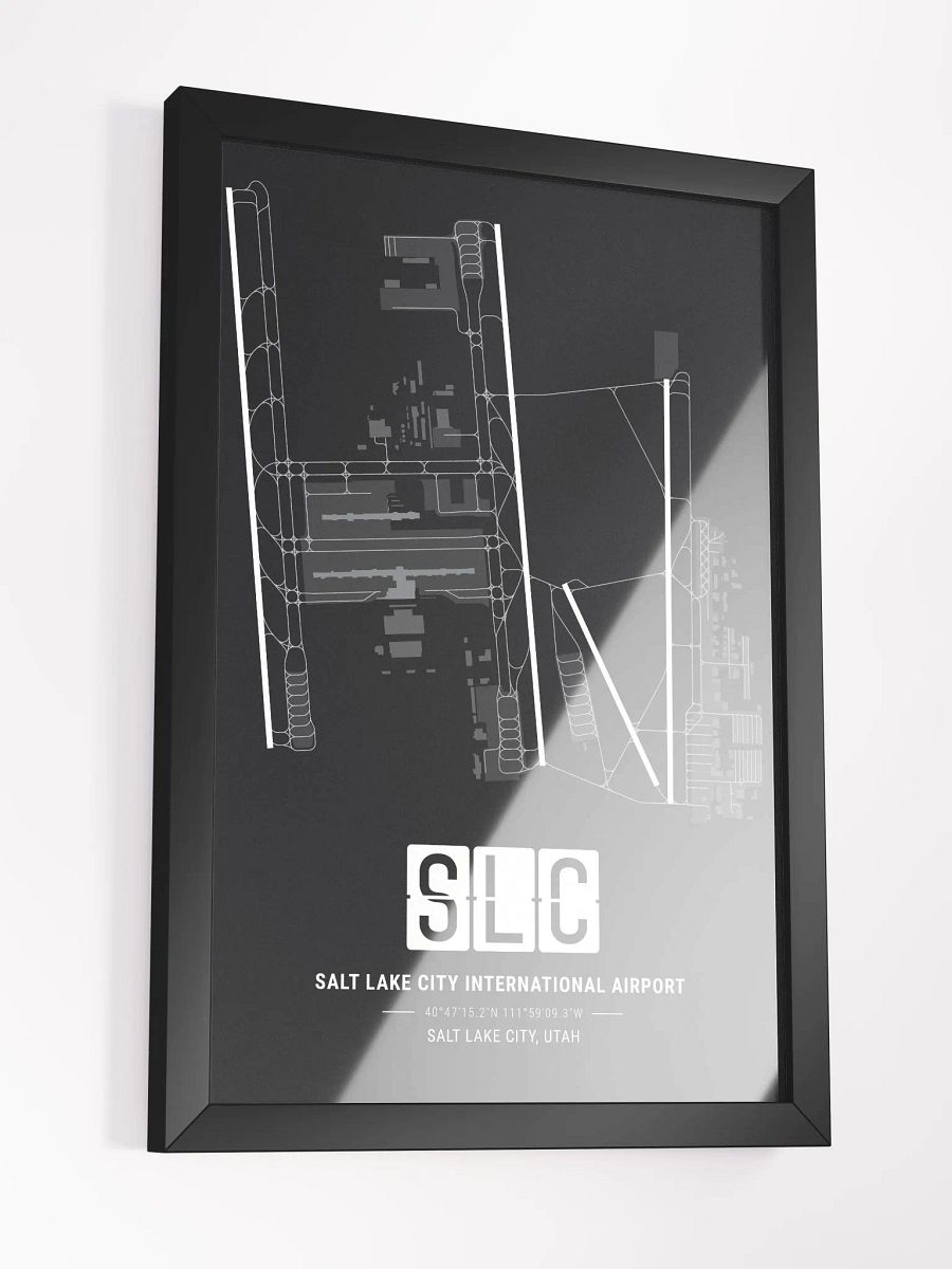 Framed Airport SLC Premium Map On Matt Paper product image (3)