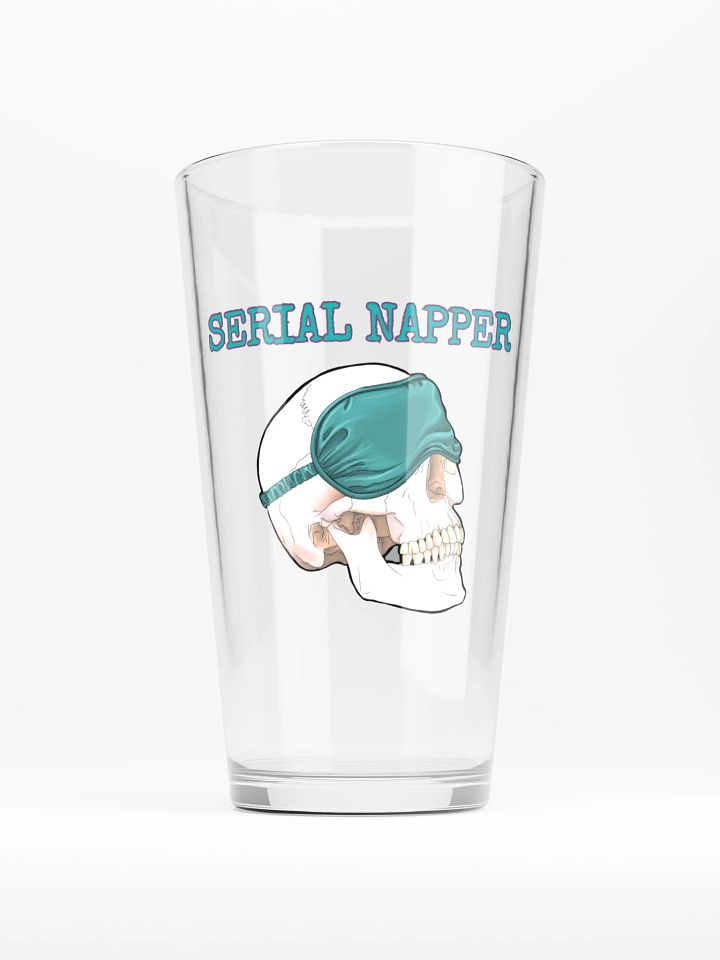 Serial Napper Skull Pint Glass product image (1)