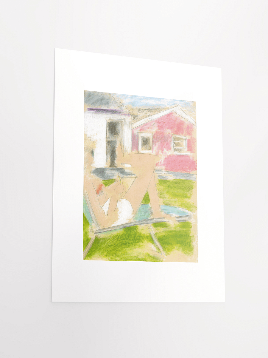 Woman writing 1986 print product image (4)