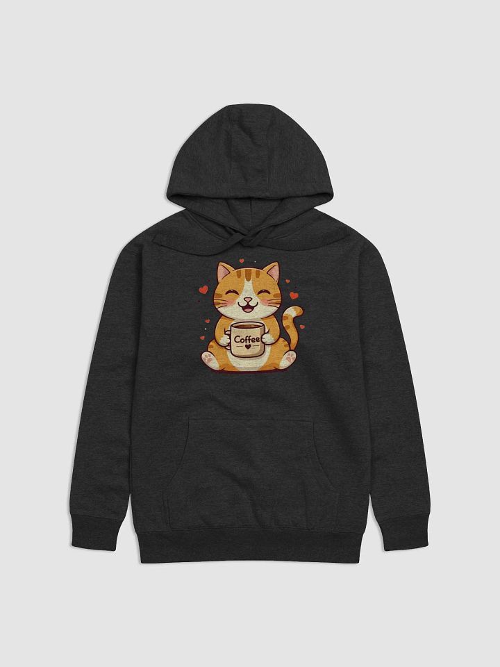 Smiling Cat Coffee Lover Hoodie product image (2)