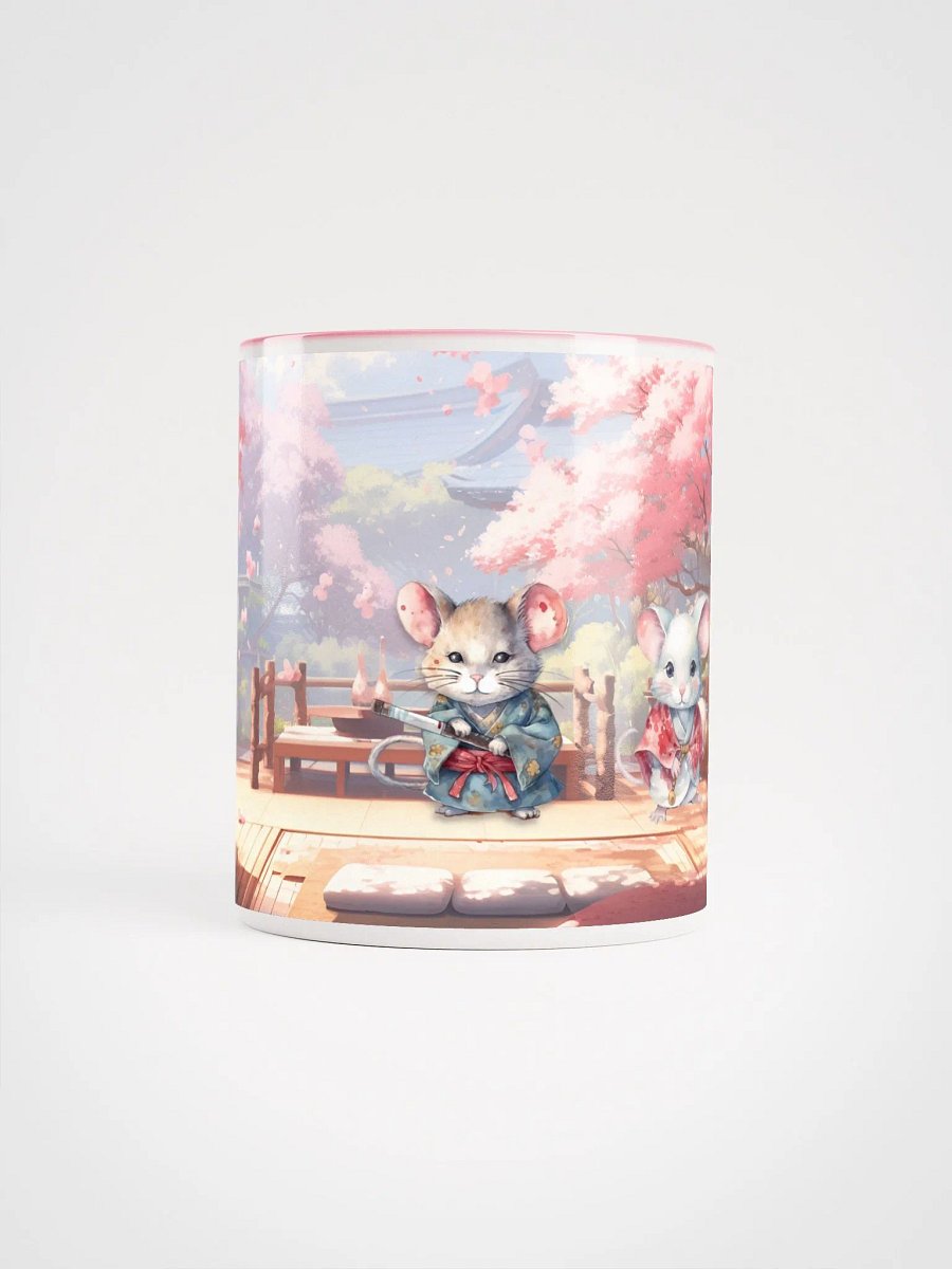 Sakura Snowstorm Mug | Japanese Aesthetic Drinkware | Cherry Blossom Mice Design product image (5)