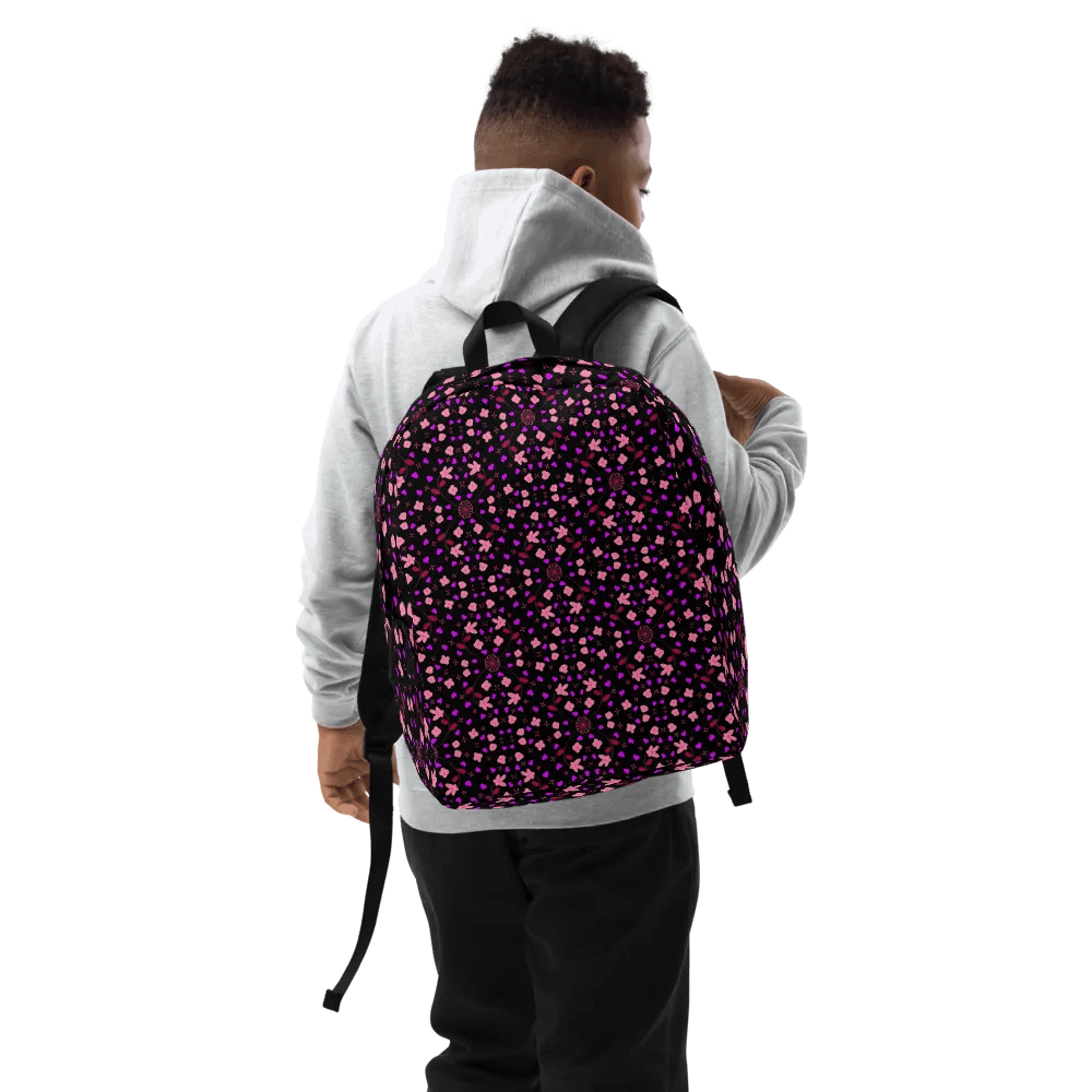 Hearts and Flowers Dark backpack product image (9)