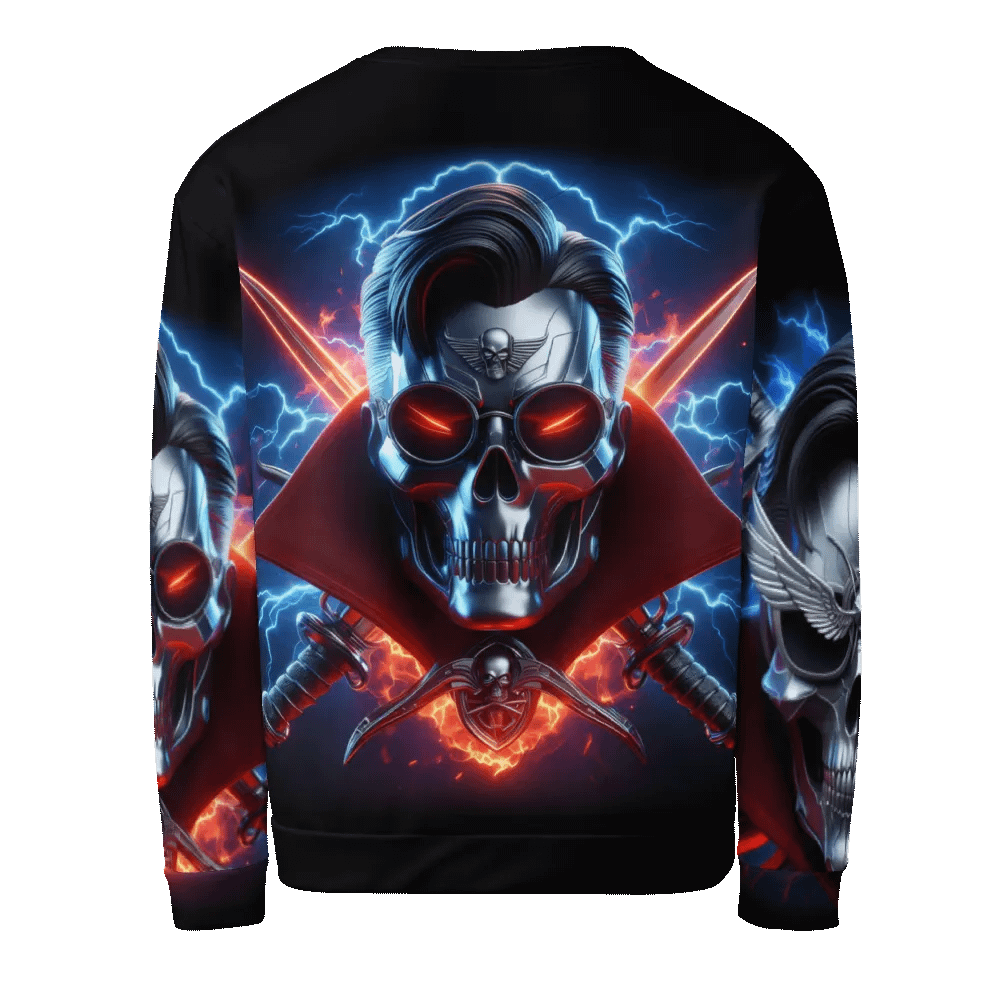 Silver Robot-Skull Face - Unisex Sweatshirt #25 product image (3)