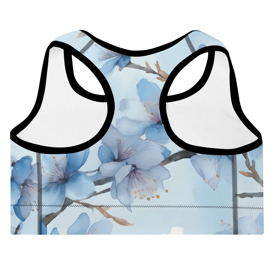 Tranquil Blue Blossoms Padded Sports Bra product image (2)