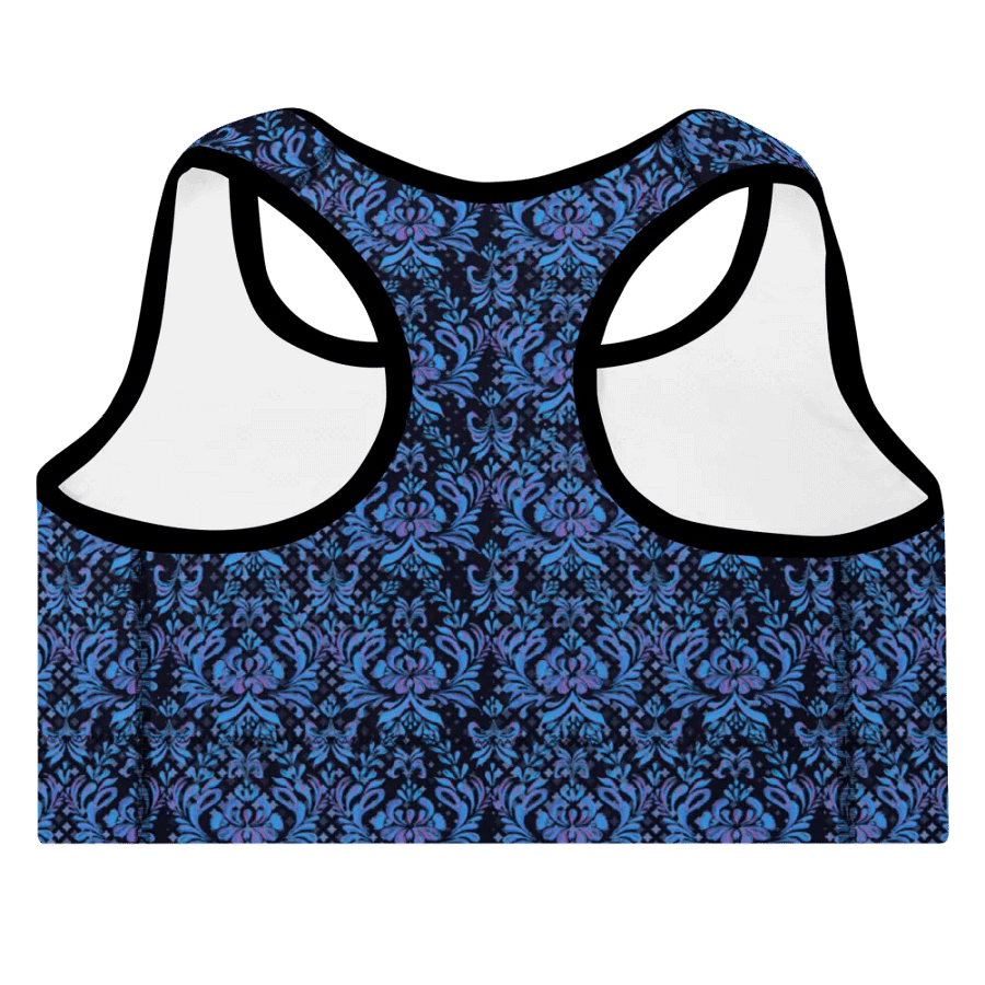 Navy All-Over Print Padded Sports Bra product image (7)