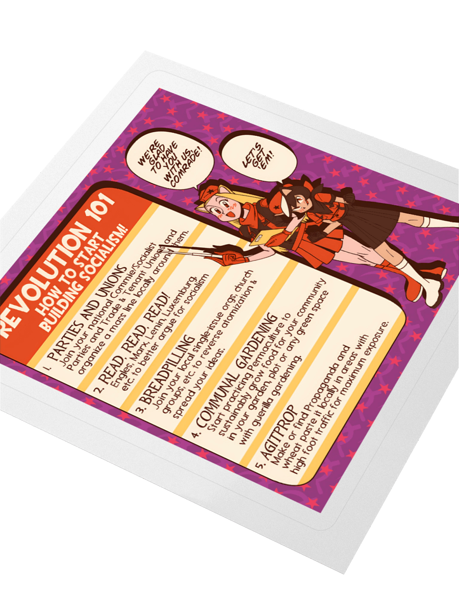 Alunya and Rodina - “Revolution 101” Sticker product image (7)