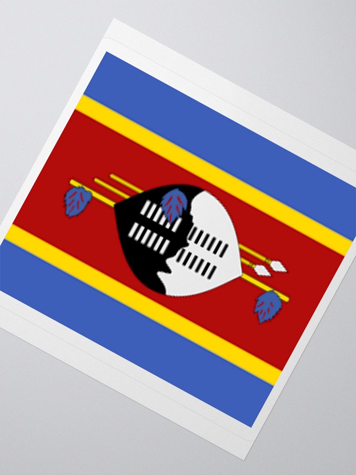 Eswatini Flag Sticker | Shield and Spears Design | Durable Vinyl | 3 Sizes product image (6)