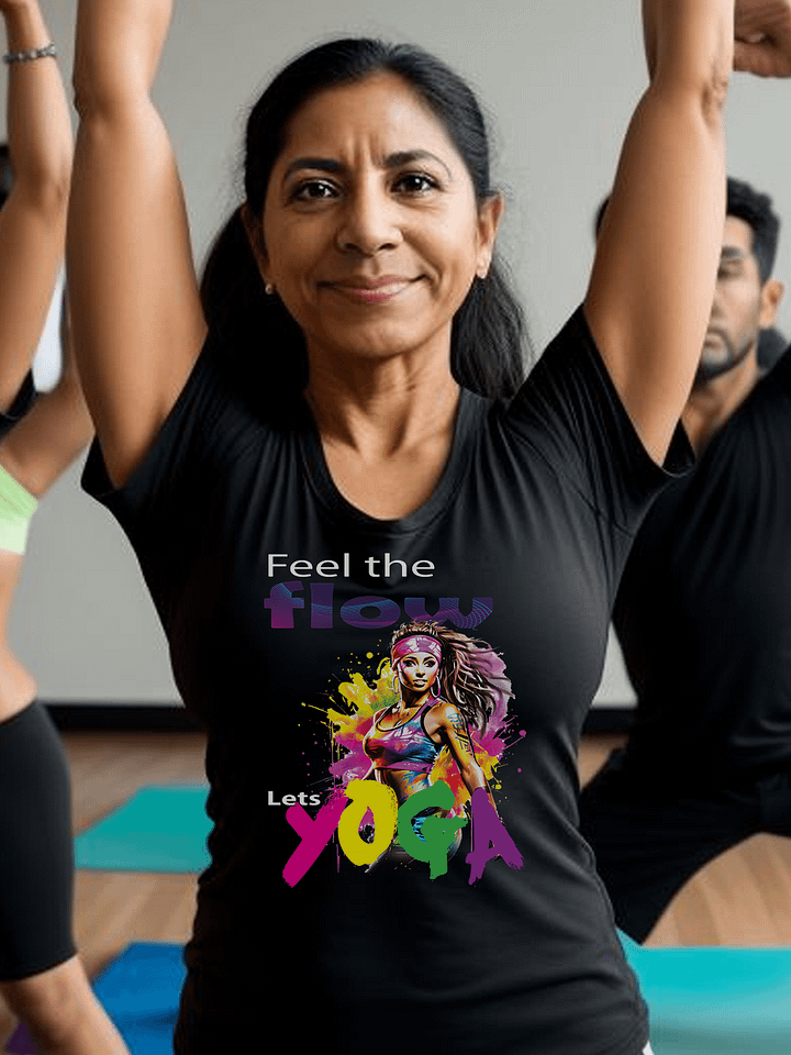 Feel The Flow Lets Yoga Fitness Dance Class Instructor T-Shirt product image (1)