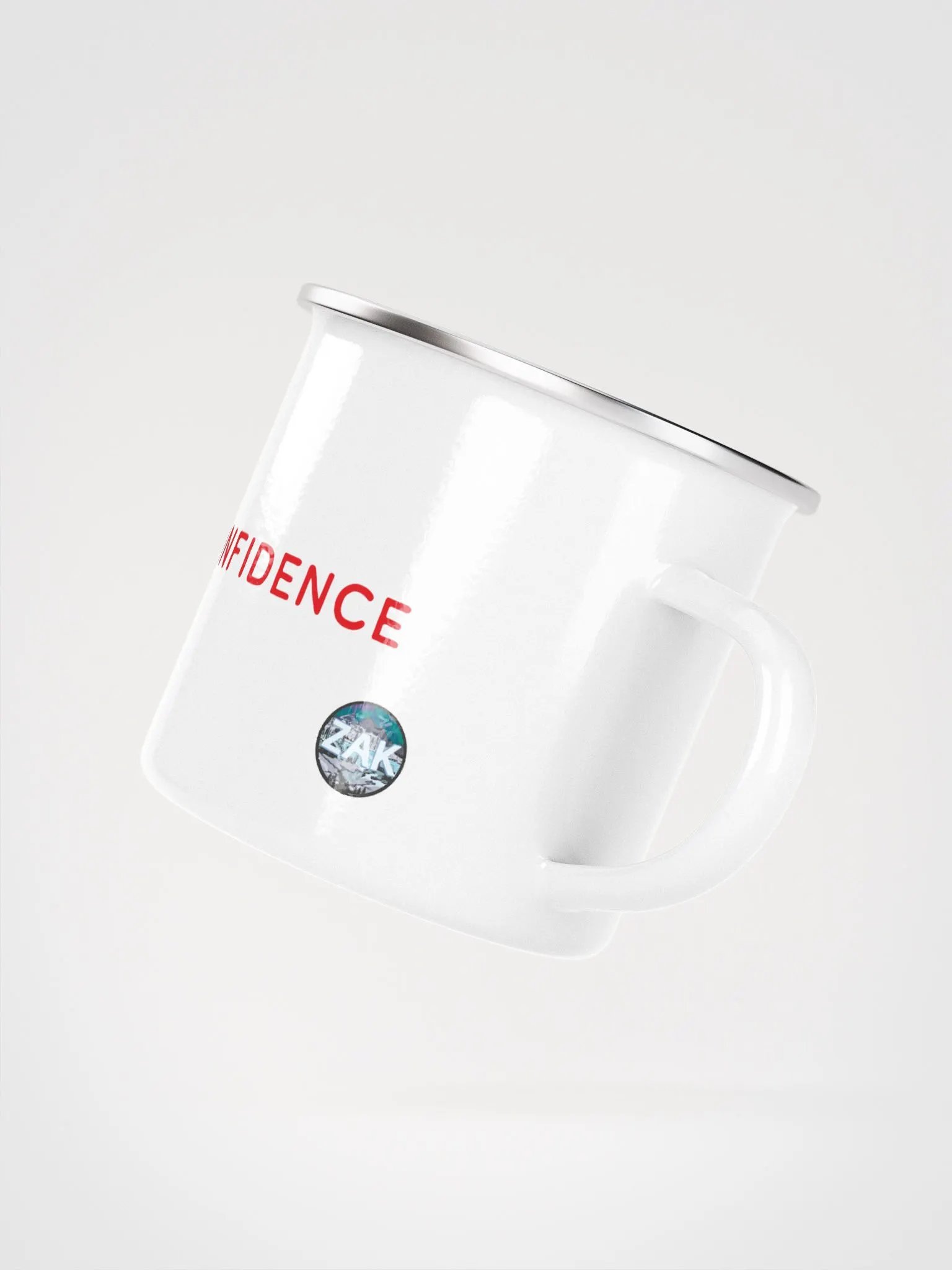 YOU DIED FROM OVERCONFIDENCE Metal Enamel Mug product image (4)