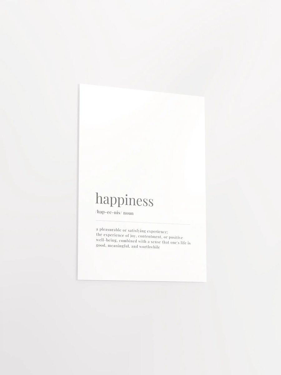 Happiness Definition Poster Print product image (21)