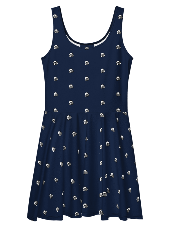 Blue Polka Dot Skater Dress product image (6)