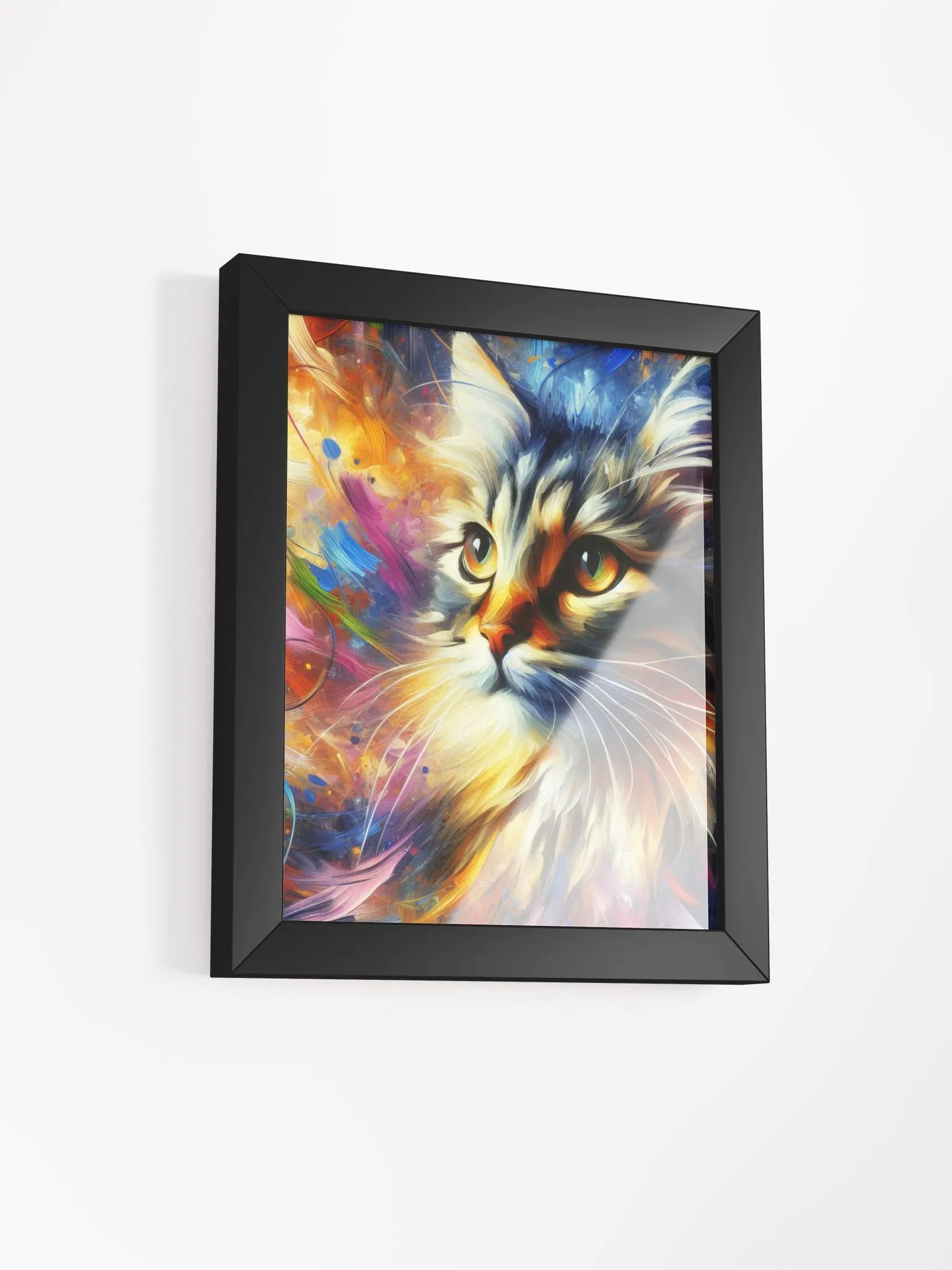 Beautiful Long Hair Tabby Cat Watercolor Art Print product image (12)