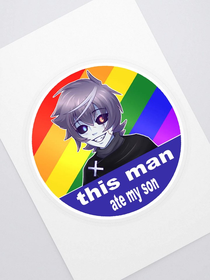 This Man Ate My Son Pride Sticker product image (1)