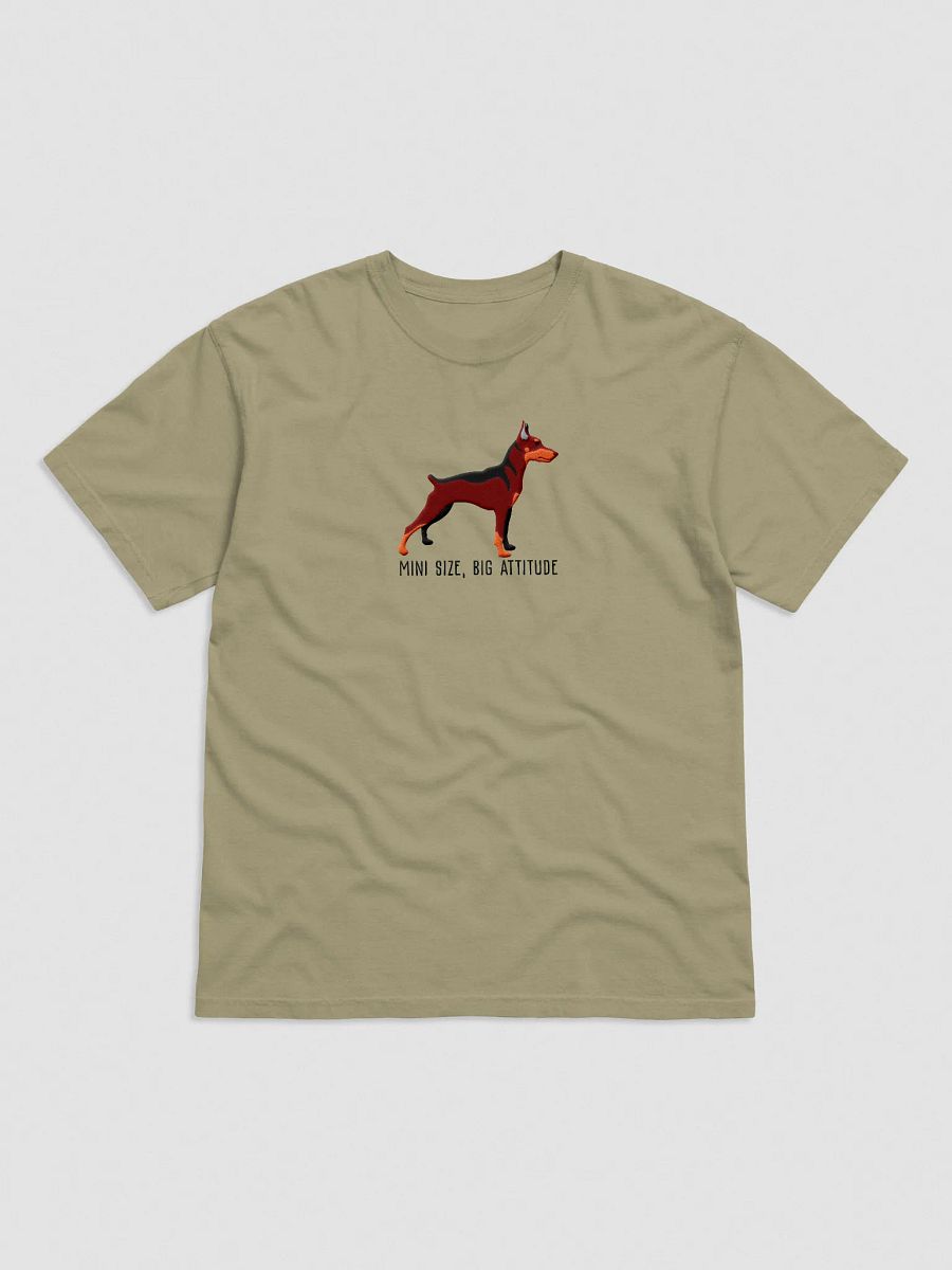 Mini Size, Big Attitude T-Shirt(Embroidered) of a Mini Pinscher(Red) product image (9)