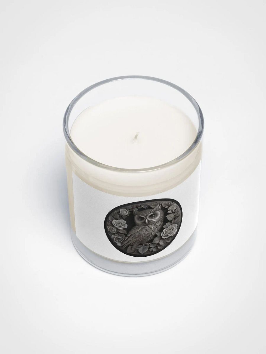 Whimsical Owl and Rose Soy Wax Candle product image (3)