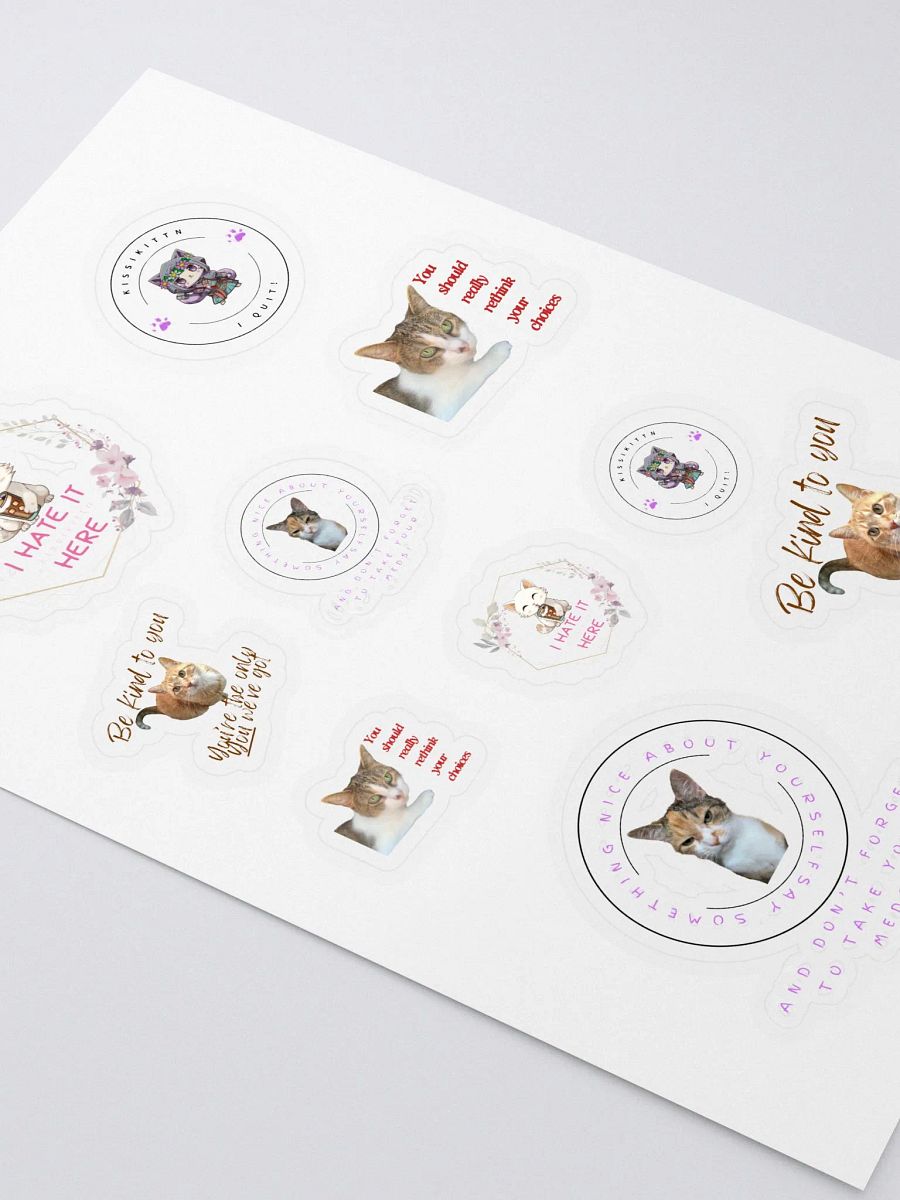 Purr-fect Decisions Sticker Sheet product image (2)