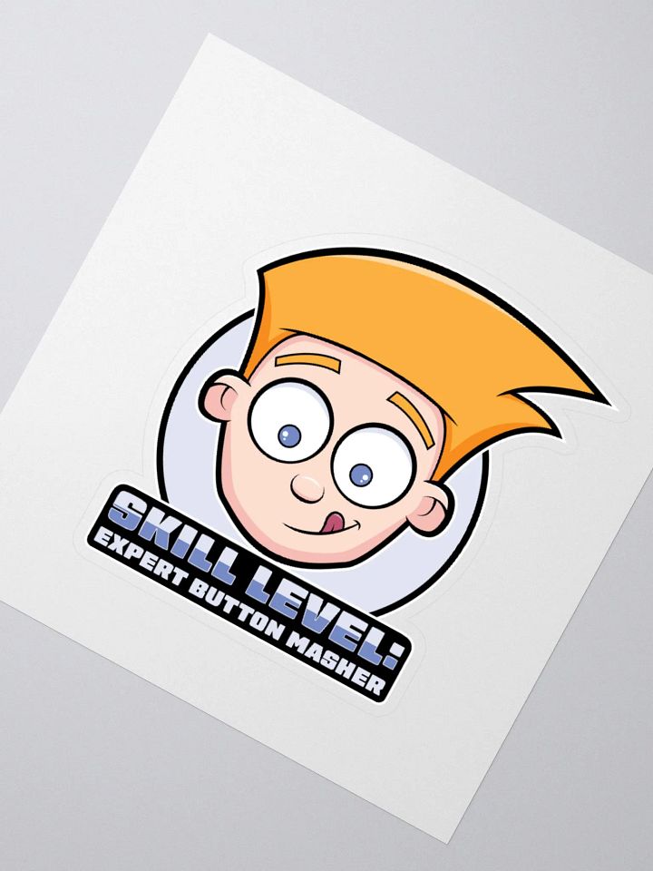 Cute Gamer Sticker – Expert Button Masher Design product image (4)