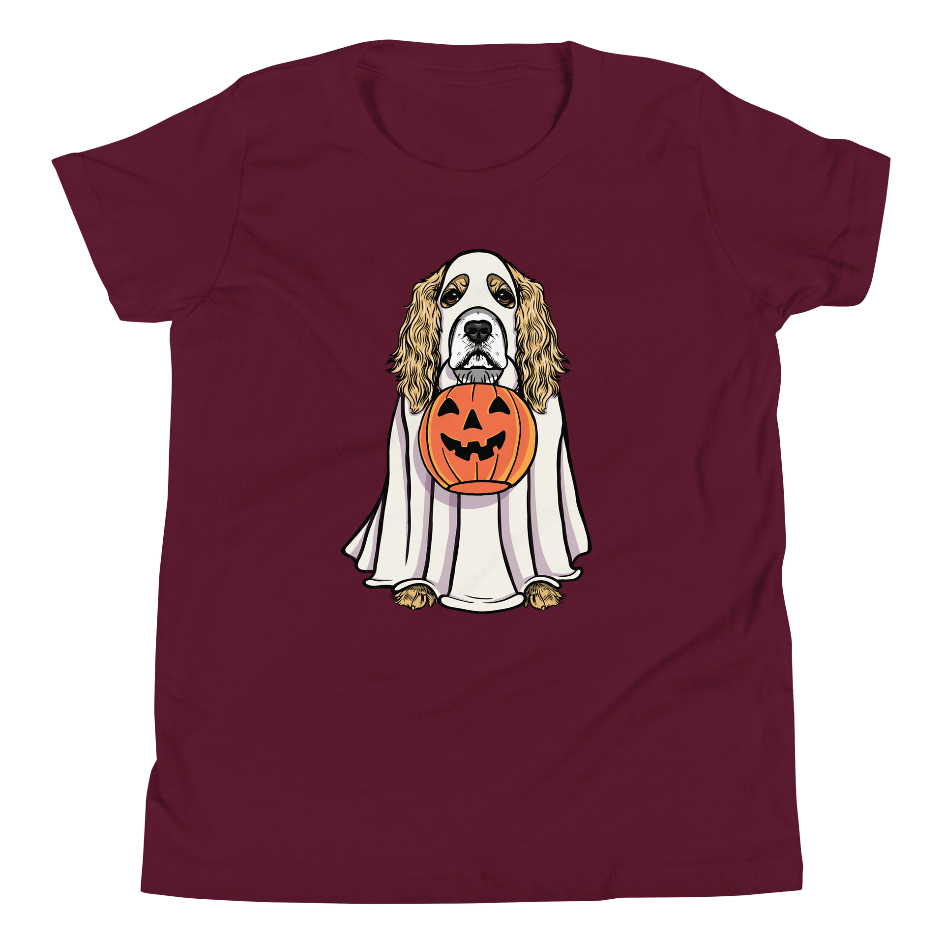 Halloween English Cocker Spaniel(Lemon) Youth T-Shirt product image (5)