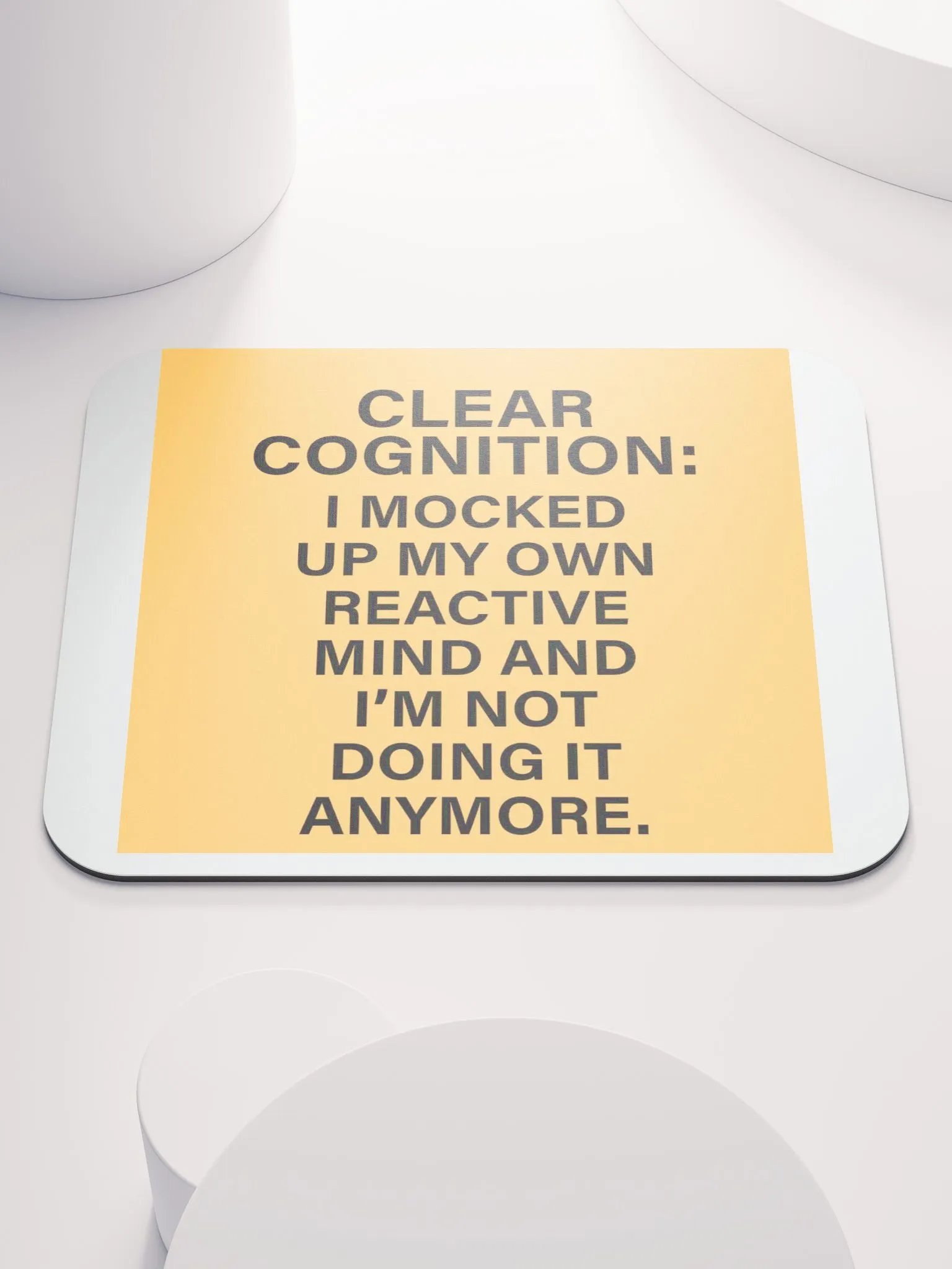 Clear Cognition Mouse Pad in Goldenrod product image (1)