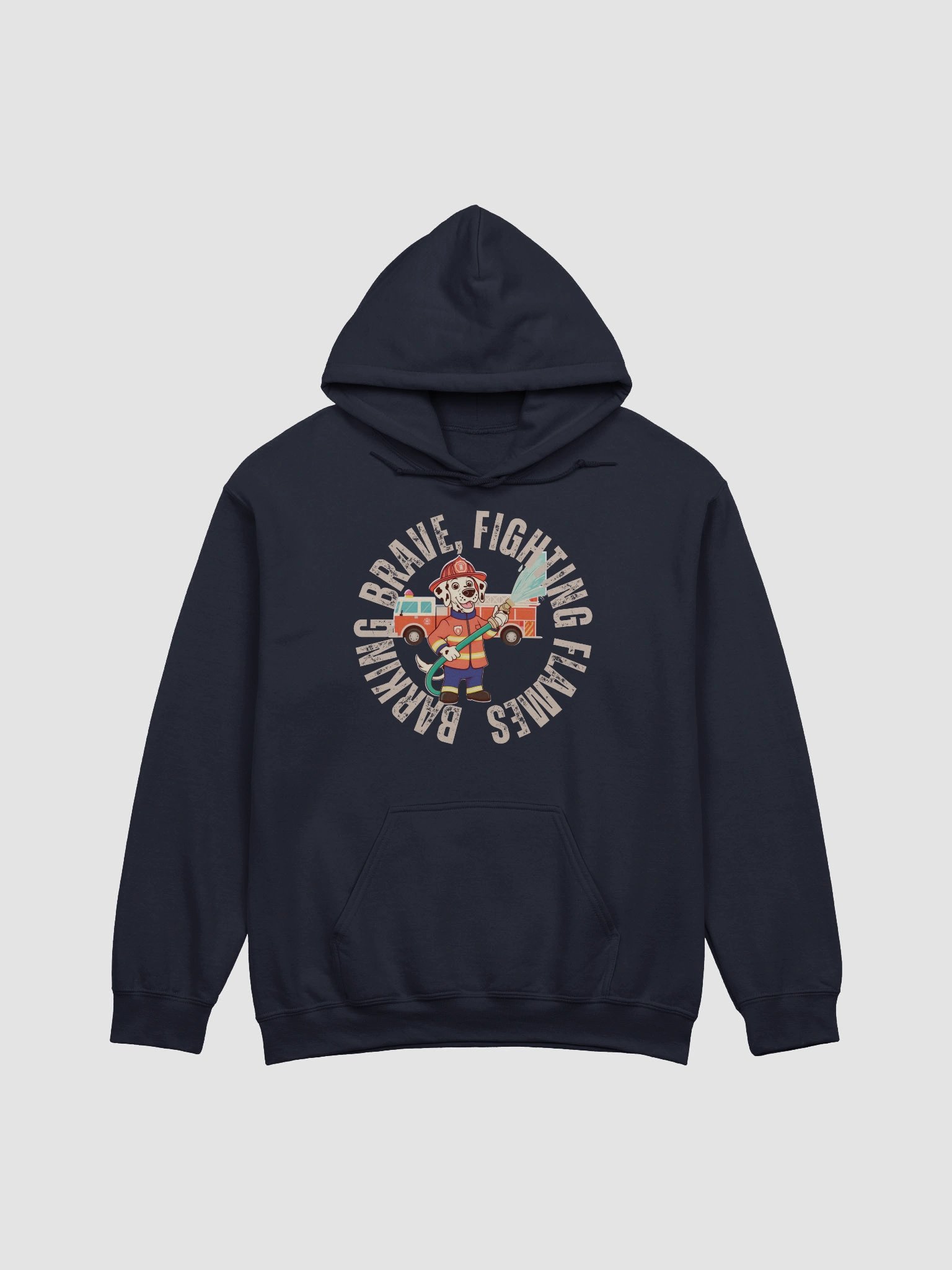 barking brave fighting flames unisex hoodie product image (2)
