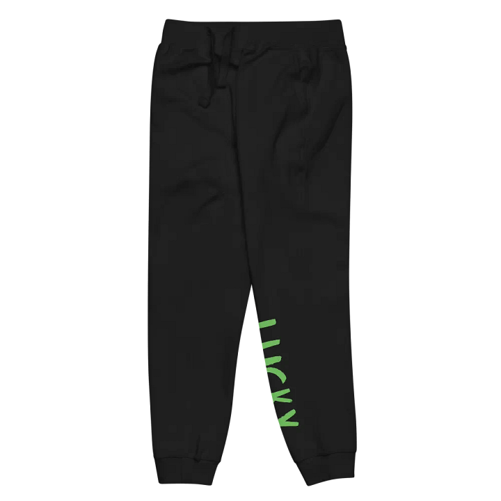 Lucky Vertical Green Block Letters Fleece Joggers product image (9)