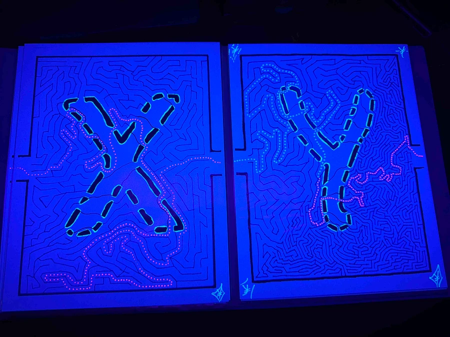 The aMAZEking alphabet ~Enhanced~ Black Light Answer Key Version product image (13)