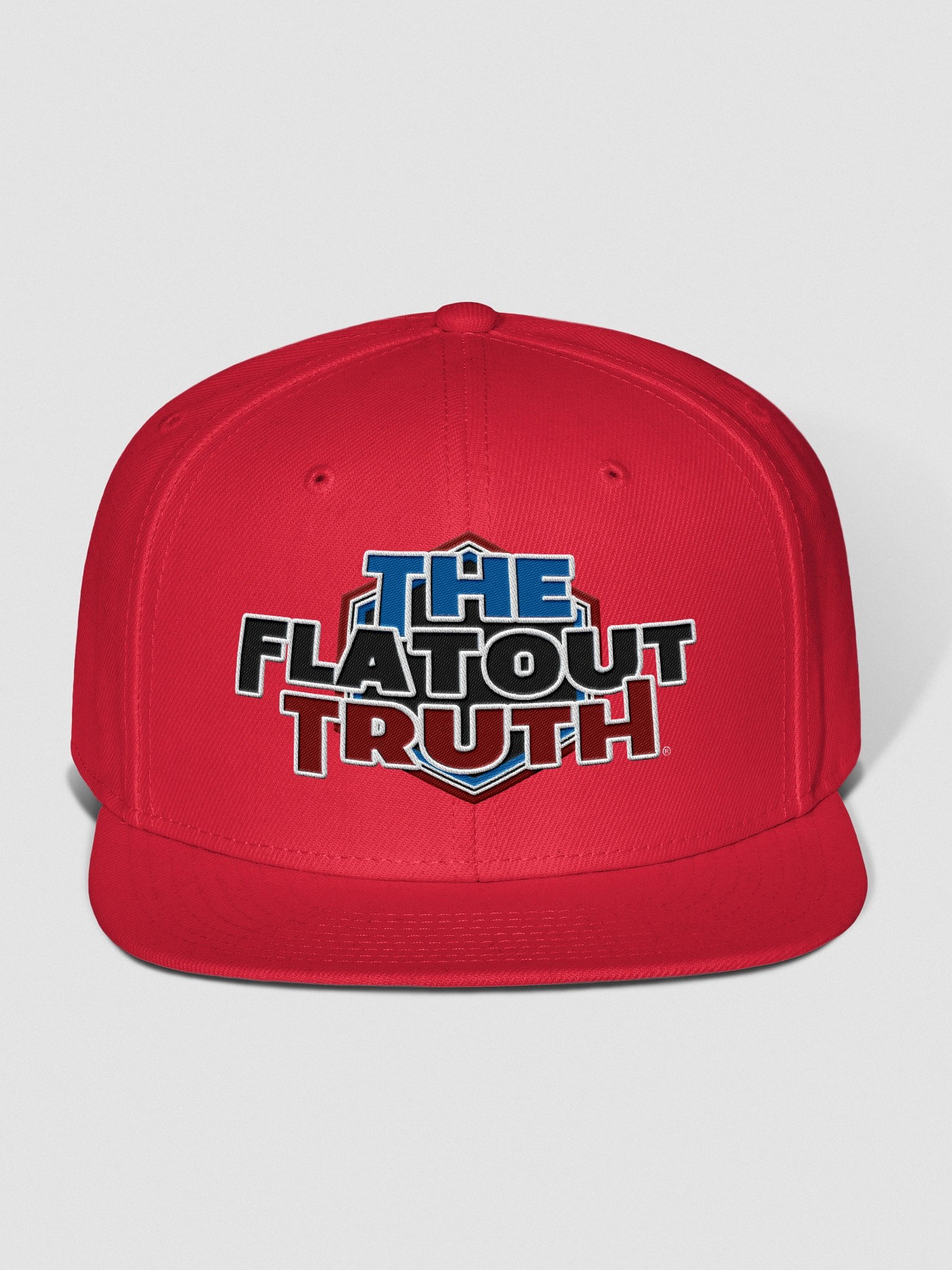 TFOT Embroidered Red Hex Flat Snapback Hat product image (5)