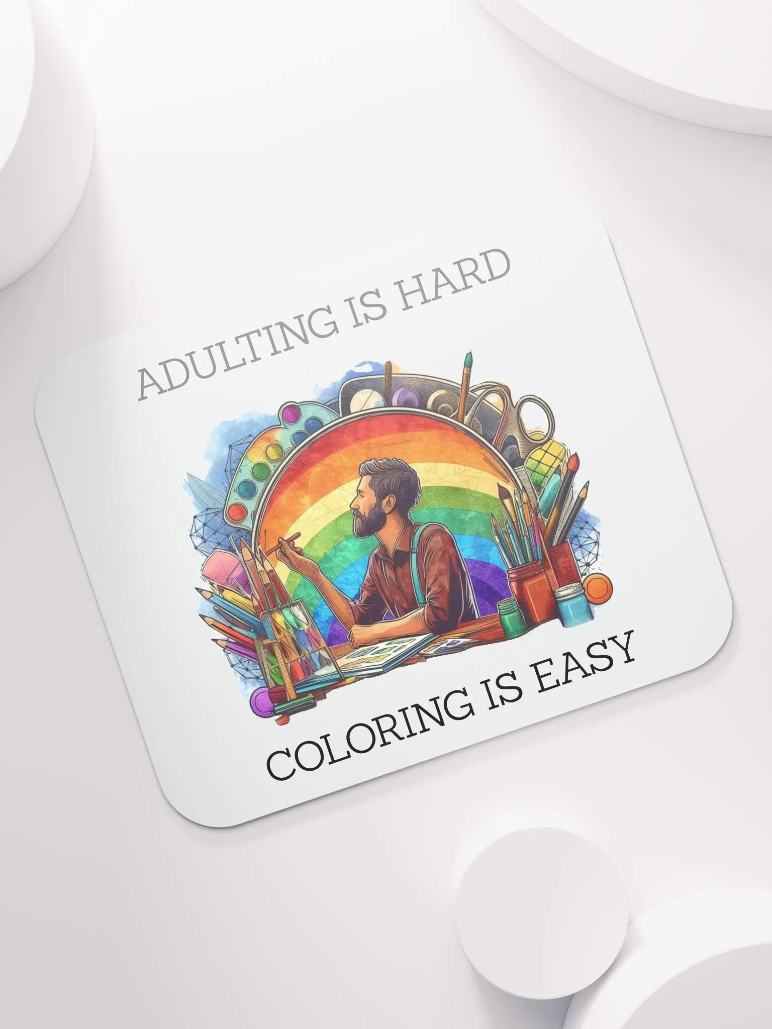 'ADULTING IS HARD' Mouse Pad product image (7)