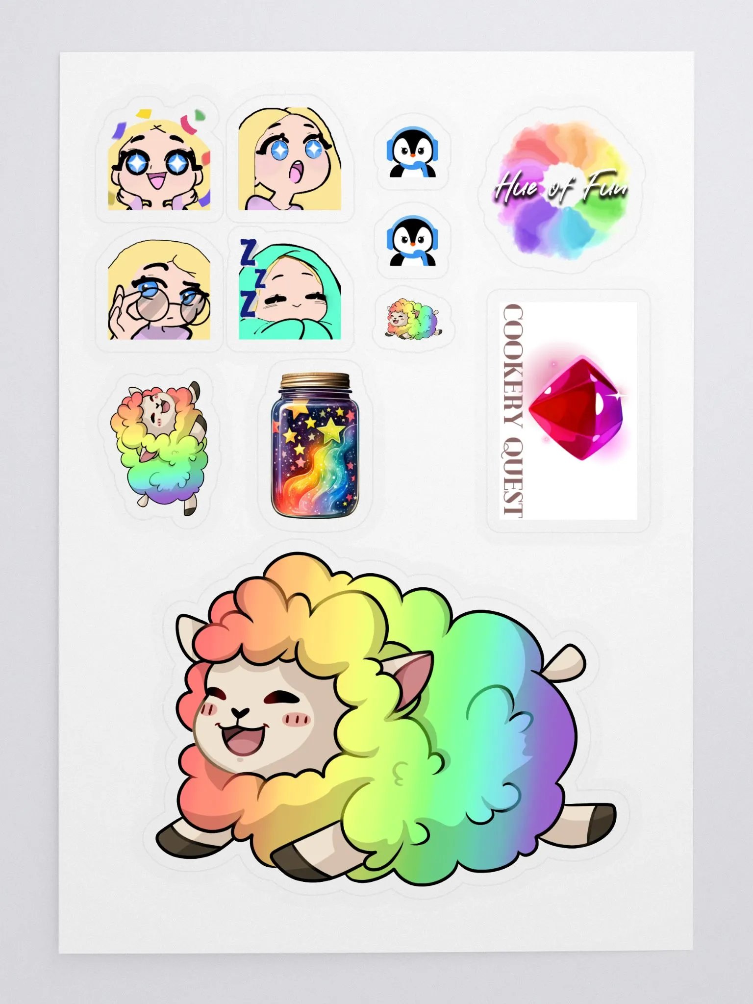 Official Hue Of Fun Sticker Sheet product image (1)