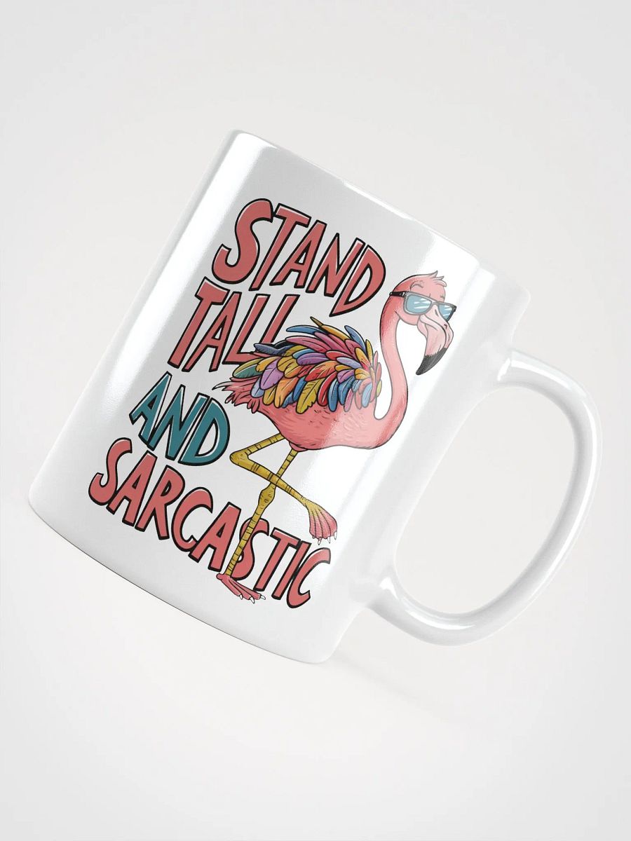Sarcastic Flamingo White Glossy Mug product image (4)