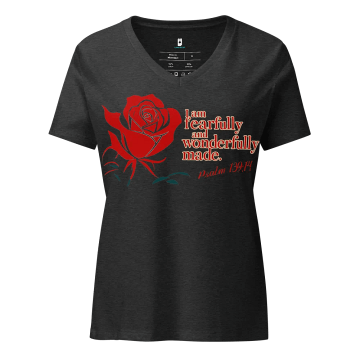 Fearfully and Wonderfully Made V-Neck T-Shirt product image (1)