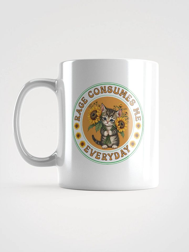 Rage Consumes Me Everyday Cat & Sunflowers Mug product image (1)