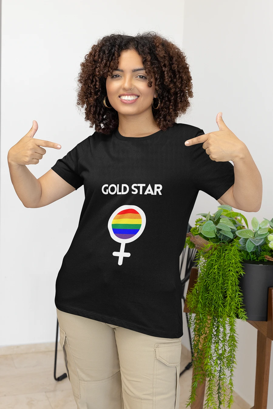 LGBTQ+ T-Shirt - Gold Star (dark) product image (8)