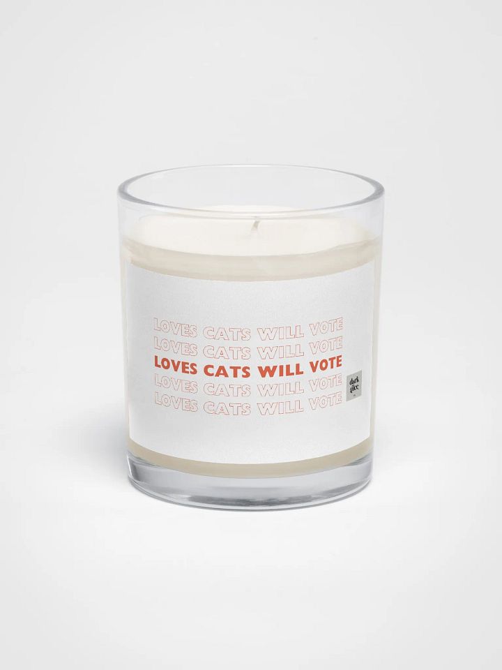 Loves Cats Will Vote Soy Wax Candle product image (1)