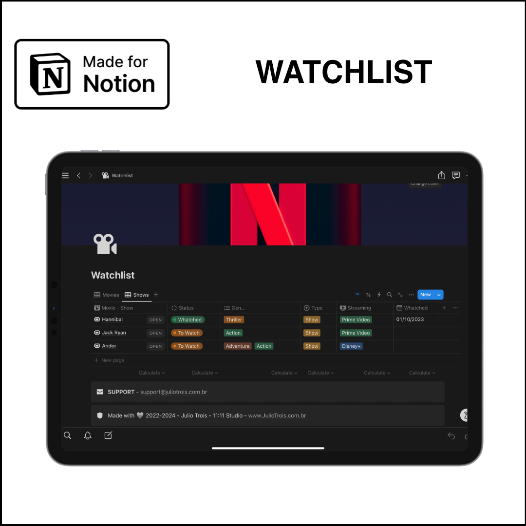 Notion Template - Watchlist product image (1)