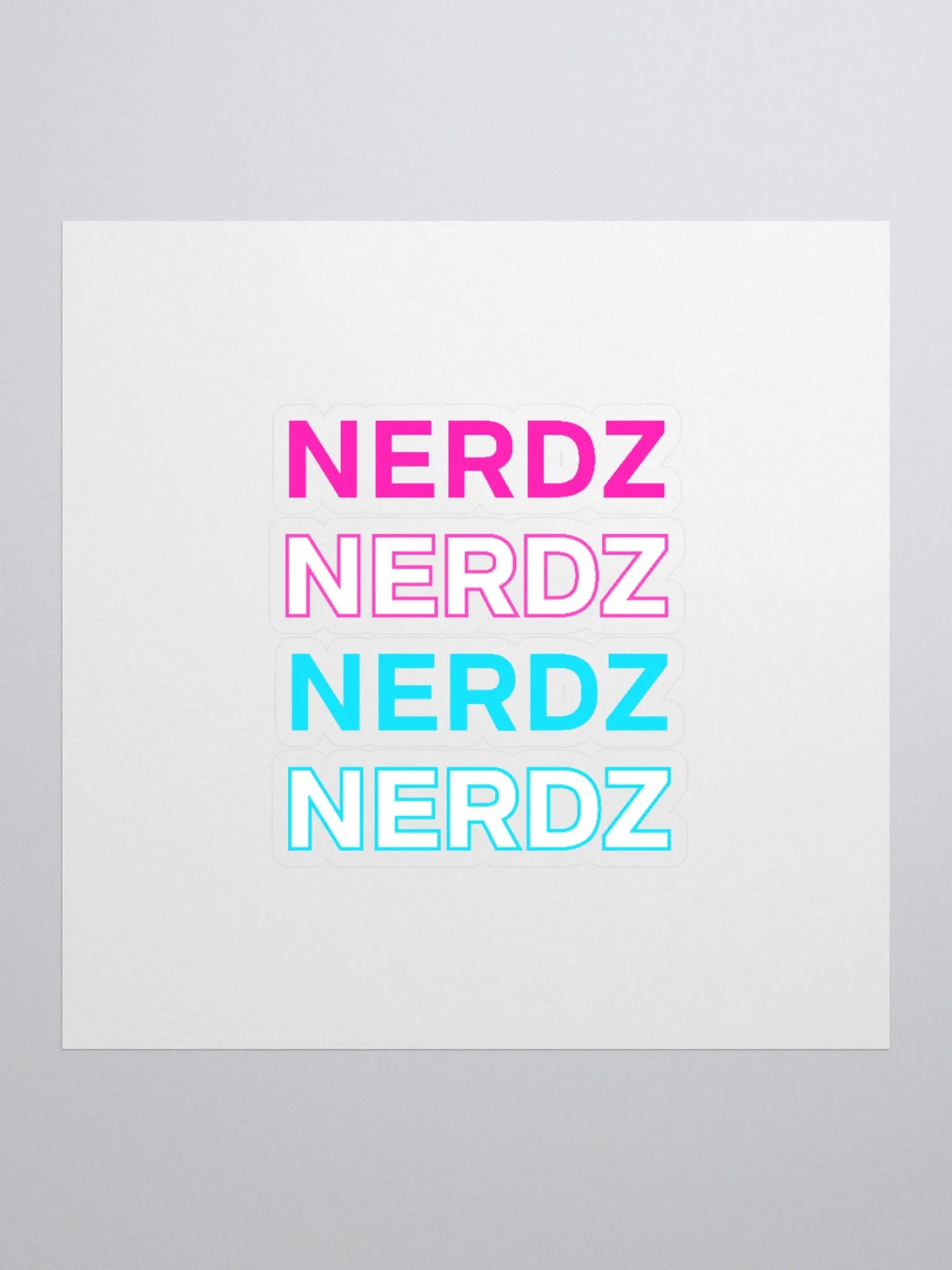 Nerdz Typography - Sticker product image (1)