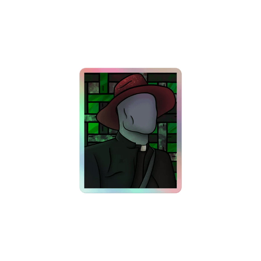 Faceless father Holographic Sticker product image (1)