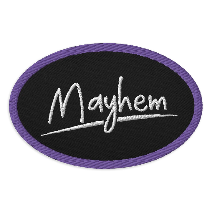 Mayhem Embroidered Patch (Oval) product image (1)