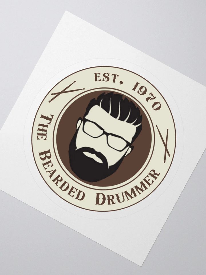 The Bearded Drummer Logo Sticker product image (6)