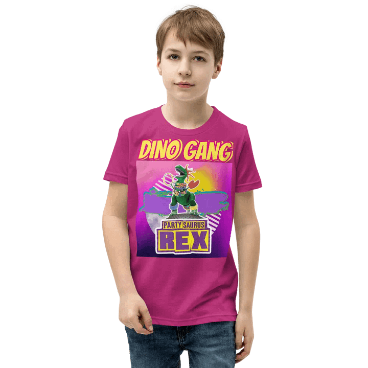 Youth Pink DINO GANG shirt product image (1)