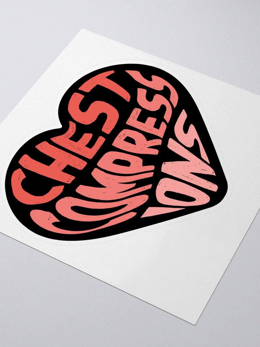Chest Compressions Sticker (Black) product image (11)