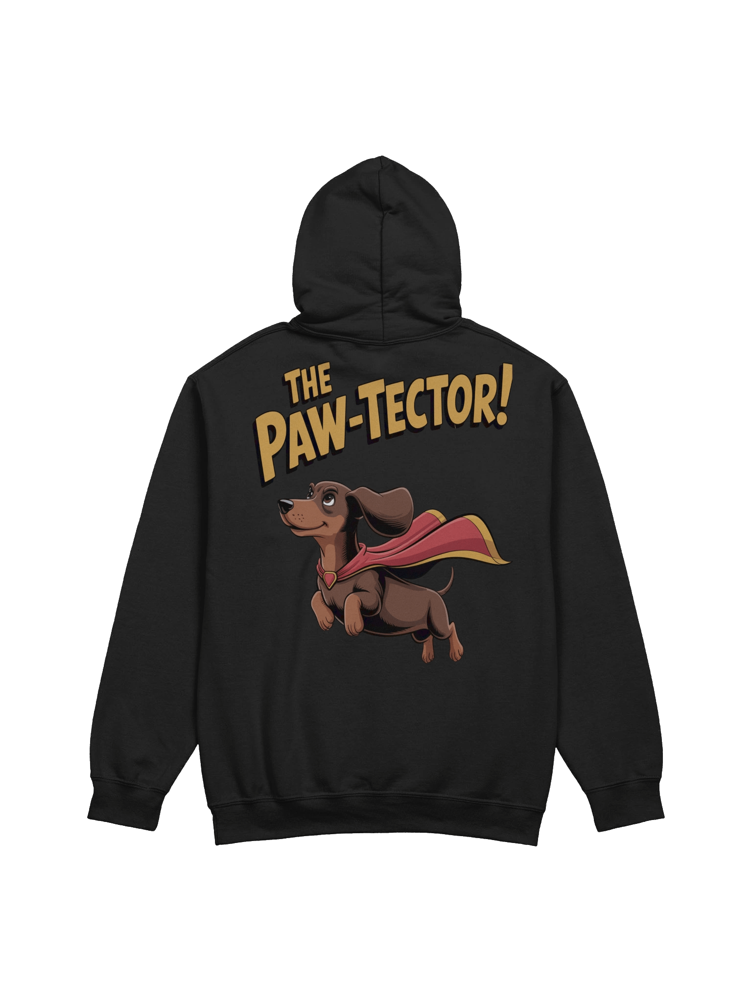 The Paw-Tector Superhero Dachshund Hoodie product image (4)