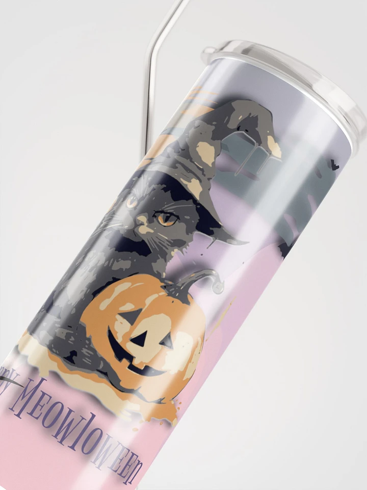 Halloween Tumbler Black Witch Cat With A Grumpy Attitude, product image (1)