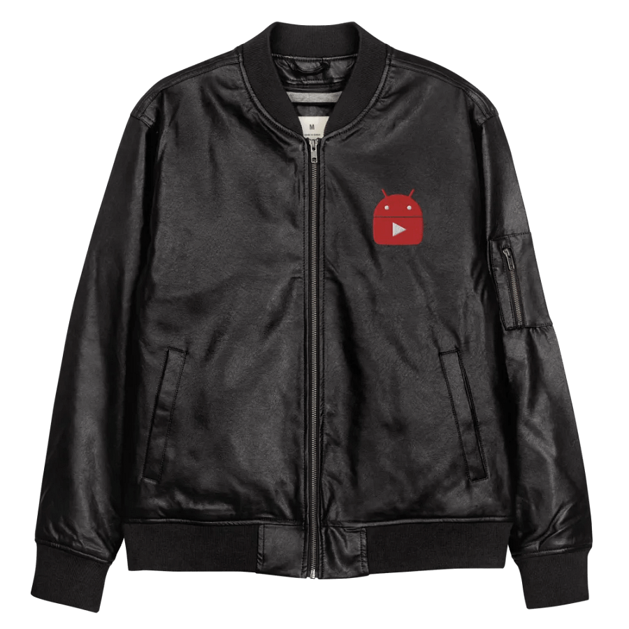Tech Guy Logo Faux Leather Jacket product image (11)