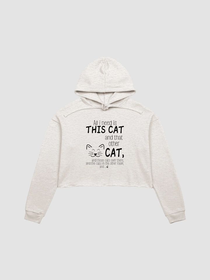 Cat Lover's Dream Crop Hoodie product image (2)
