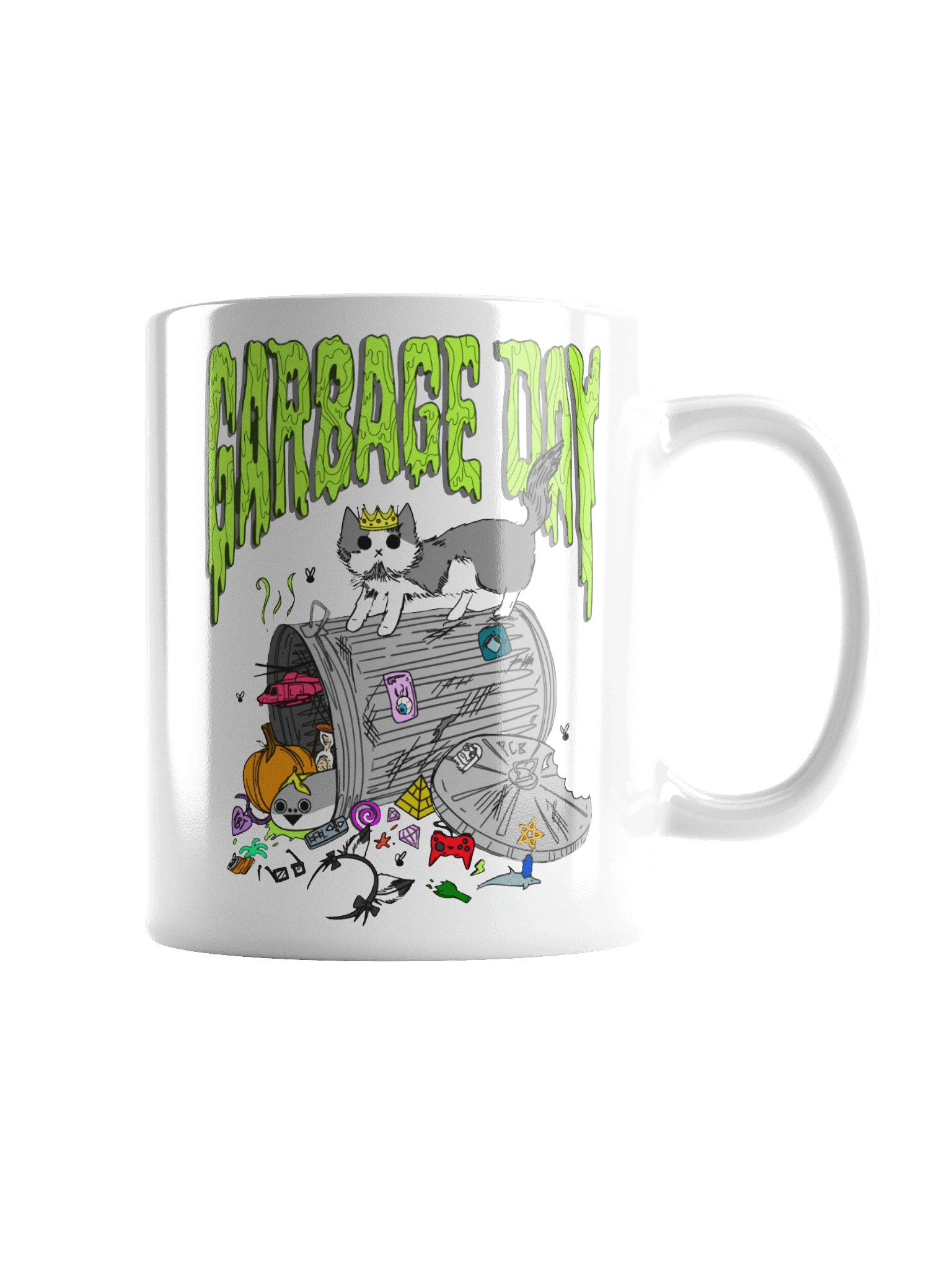 garbage day mug (white) product image (2)
