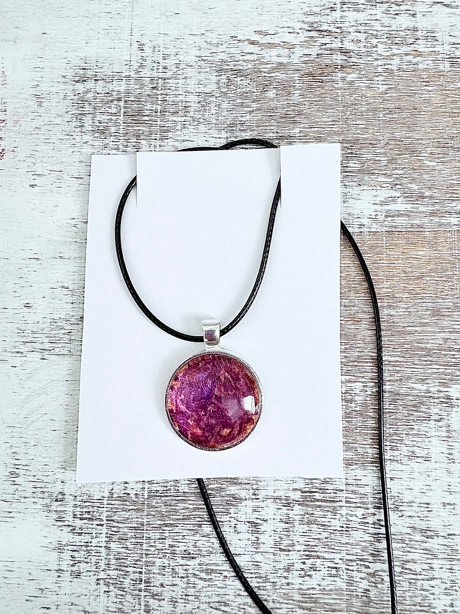 Handmade Cabochon Pendant Necklace | Rose Pink | by Monique Faella Designs™ | MFD-00181 product image (2)